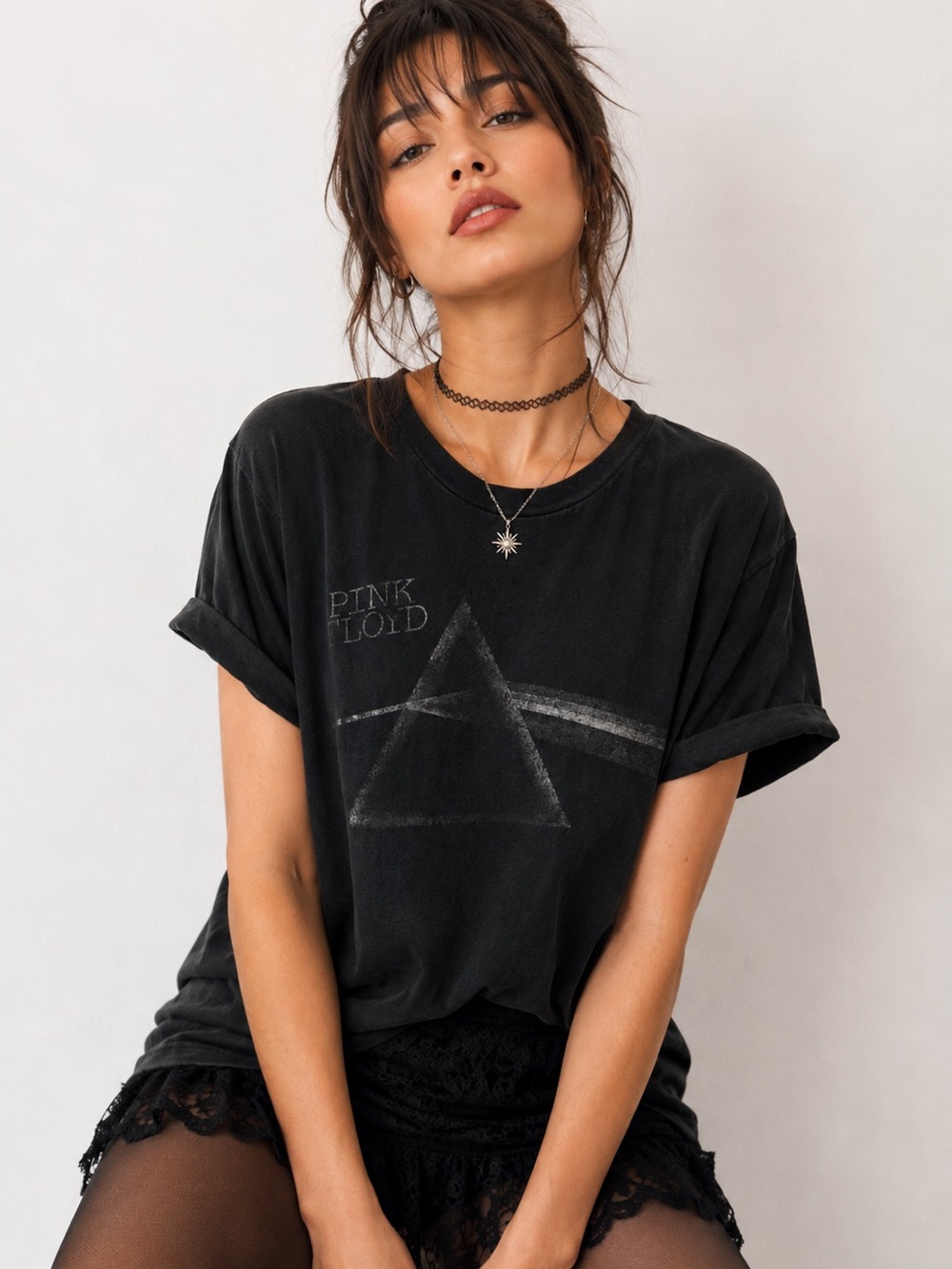 Pink Floyd Dark Side Of The Moon Band Tee | Black | Size Small
